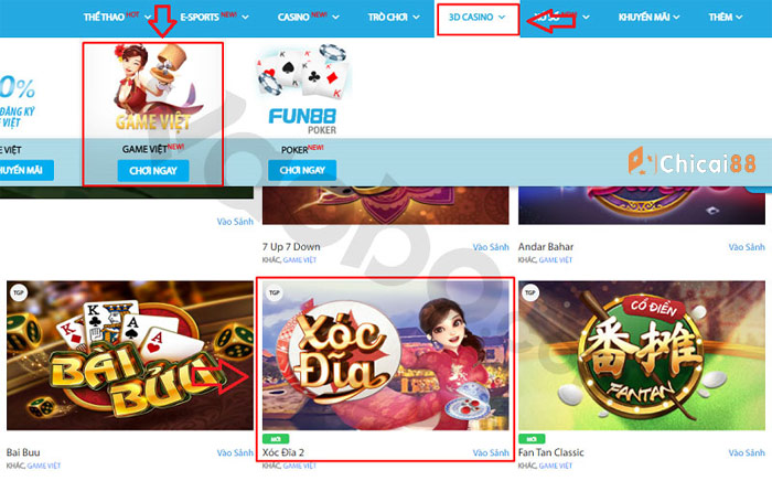 game xóc đĩa 3d